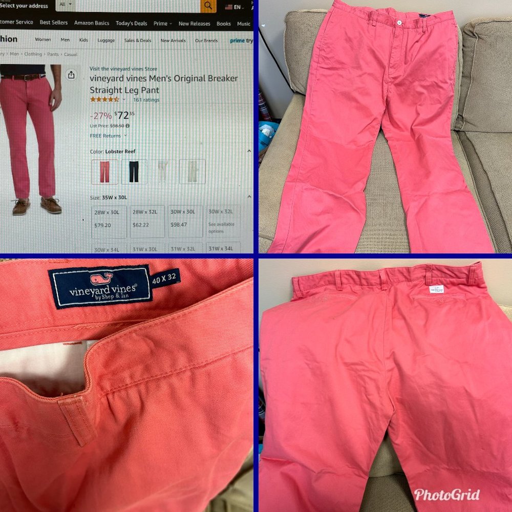 Mens 40x32 Vineyard Vines Dress pants